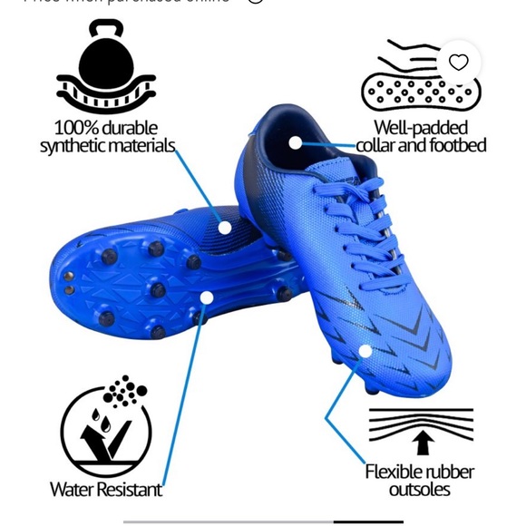 Vizari Shoes Vizari Ranger Firm Groundblueblack Soccer Cleats Size 1 Youth Soccer Football